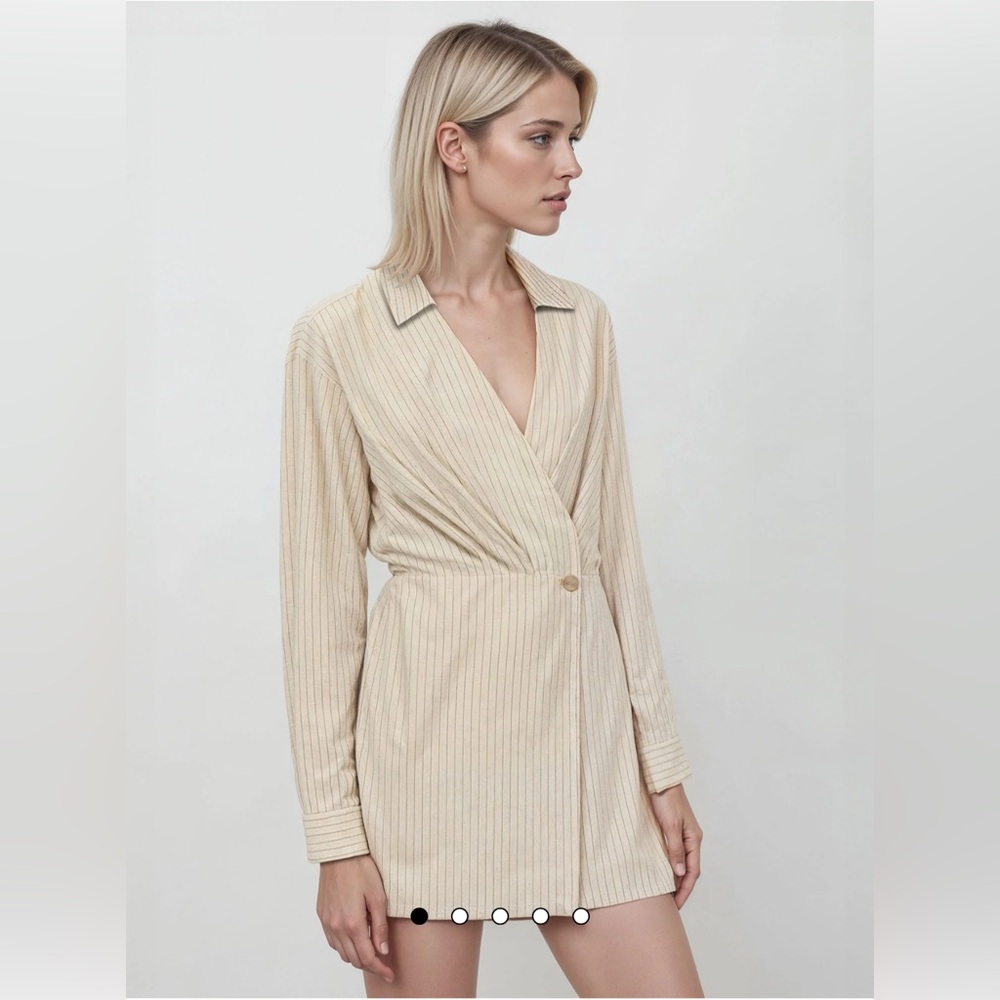 New York & Company Blazer Mini Wrap Dress